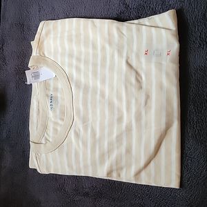 🆕️ Women Long -Sleeve Stripped T-shirt  .Size XL